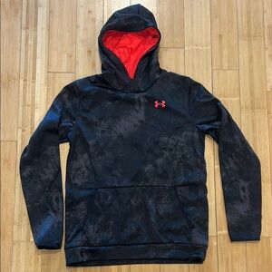 Under Armour Black Hoodie with Red Lining